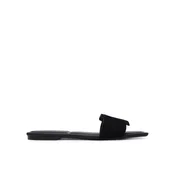 Calvin Klein Nizki natikači Emblem Flat  črna