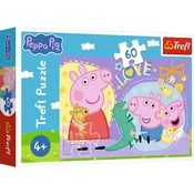 Trefl - Puzzle Peppa Pig: Srečen prašiček - 40 - 99 kosov