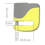 Auvray skuterowa blokada na tarczę z alarmem B-LOCK 06 MINI - żółto-czarna, średnica bolca 5,5mm