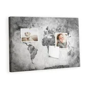 tulup.si Plošča iz plute Zemljevid sveta 60x40 cm Barvito zatiči