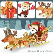 Carolijashop 3d drvena eko puzzle - Božic bata i irvasi ( 1170)