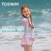 Toswim Dvodelni kupaci kostim za devojcice, Ljubicasti