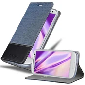 Cadorabo CADORABO Ohišje, združljiv s Samsungom v temno modri barvi - zaščitni pokrov z magnetnim zapiranjem, stoječo funkcijo in režo za kartico, (20569674)