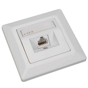 Solarix Eth. CAT6 UTP 1 x RJ45 vgradna bela SX9-1-6-UTP-WH