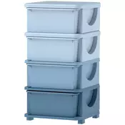Homestar Igralni organizator 4 nivoji 37x37x76 cm modra