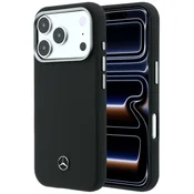 shumee Mercedes usnjen ovitek MagSafe z lesenim efektom za iPhone 17 Pro Max, črne barve