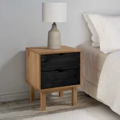 Nocni ormaric OTTA Crna 45 x 39 x 57 cm Masivna borovina