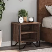 Vidaxl vidaXL Nočna omarica rjav hrast 40x30x40 cm material na osnovi lesa