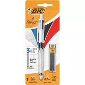 Kuglasta olovka, trobojna, s mehanizmom na gumb, BIC 4 Colours + grafitni uložak 942103