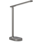 Namizna svetilka LED CONNECT IT SHINE, izhod USB, siva