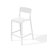 Prosperplast Visok barski stol RIMO 107,5 cm, bel, plastičen (52 x 54,5 cm)