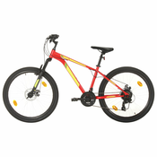vidaXL Brdski bicikl 21 brzina kotaci od 27,5  okvir od 38 cm crveni