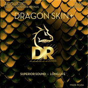 DR Strings Dragon Skin+ Coated Phosphor Bronze Bluegrass 12-56 Strune za akustično kitaro