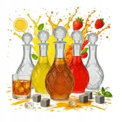 shumee 5x steklena karafa PINA 900ml za liker in vino, darilne steklenice 0,9l