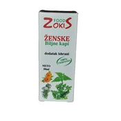 Ženske biljne kapi, Zokis food 50ml