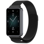 Magnetni kovinski pas Techsuit za Honor Band 9 - črn