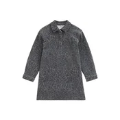 WE Fashion Obleka siv denim / temno siva