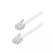 Kabl Telefonski sa konektorima Elementa 15m beli T5-15/WH 6/4