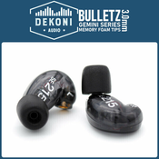Dekoni Audio Premium Memory Foam Isolation Earphone Tips Black - Gemini 3 mm Large (3 pack)