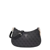 GUESS Torba za čez ramo NOELLE II TOP ZIP SHOULDER BAG  antracit / črna