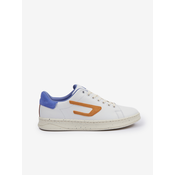 White Mens Diesel Athene Leather Sneakers - Mens