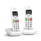 Gigaset E290 Duo Analogni / DECT telefon Identifikacija poziva Bijelo