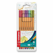 Fineliner flomaster Stabilo - Point 88, Pastel, 8 boja