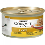 PURINA Gourmet Gold Vlažna hrana za macke komadici u sosu piletina i šargarepa 85 g