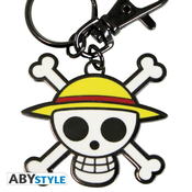 AbyStyle Kovinski obesek za ključe ONE PIECE - lobanja