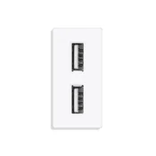 ELEKTRO SMART ELEKTRO SMART modul 1/2 brzi punjac 2xUSB A,5V 2.4A, bijeli ES-86-1/22USB52.4-WT