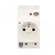 Schneider Modularna vtičnica z žarnico iPC 2P+E 10/16A 250V za tirnico bela A9A15307