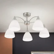 ORION Plafon Kinga, nikal, 5 lampi - Dnevni boravak/blagovaonica - Moderan - mat nikal, satensko bijela - Metal