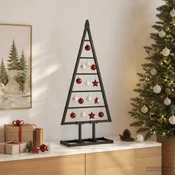 Vidaxl Kovinsko božično drevesce KUOPIO 60 cm Kovina Črna