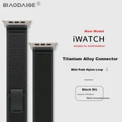 Biaodaige Zamenska narukvica za pametne satove za Apple Watch, Crna