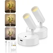 2x GOODEA Brezžična LED Stenska Svetilka z Daljinskim Upravljalnikom