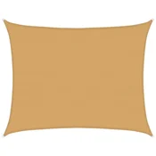 Vidaxl Senčno jadro 160 g/m2 pravokotno peščeno 6x8 m HDPE