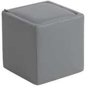 Homestar Shranjevalni otomanski stol 40x40x40 cm Sive barve