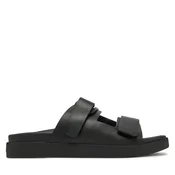 Sandali Calvin Klein Flat Adj Slide Eyelet HW0HW02489 Črna