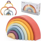 Viga polarb drvena dugina slagalica kreativne montessori kocke