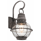 Elstead Lighting Elstead Bridge Point 1 velika zunanja stenska svetilka iz cinka IP44, E27, (22100277)