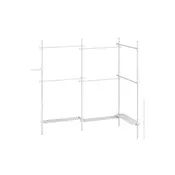Songmics Oblekalni regal 3 nivoji 335x240x208 cm Bela