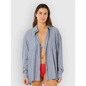 Rip Curl Beach Days Pinstripe Shirt dusty blue