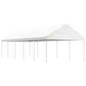 Sjenica s krovom bijela 11,15 x 4,08 x 3,22 m polietilen