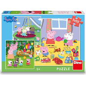 Dino Puzzle Peppa Pig na počitnicah 3x55 kosov
