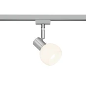 Trio Lighting Tračna točka za DUOline, opalno steklo, nikljeva barva, E14 - Dnevna soba/jedilnica - Sodobni - mat nikelj, opalno bela - Kovina