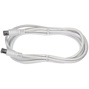 Axing SAT priključni kabel Axing, [1x hitri F-vtikač - 1x hitri F-vtikač], 2,50 m, 85 dB, bela