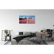 tulup.si Slika na akrilnem steklu Field gozdne vresovke 100x50 cm 4 obešalnika