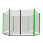 INLEA Zaščitna mreža za trampolin PREMIUM Jump, za skupni premer 250 cm, za 6 opornih stebrov – črna/svetlo zelena