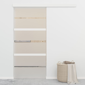 vidaXL Drsna vrata ESG steklo in aluminij 90x205 cm srebrna