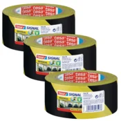 shumee Tesa opozorilni lepilni označevalni trak rumeno-črn 66 m x 50 mm x 3